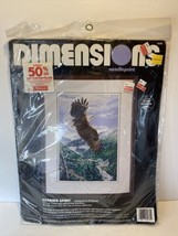 Dimensions Needlepoint #2435 Soaring Spirit By Al Agnew Bald Eagle Sky NOS 1995 - $24.74