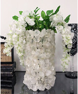 Pillar Quartz Crystal Mineral Stone Rocks Floral Vase Modern Accent Deco... - $353.15 CAD