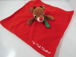 Rudolph the Red Nosed Reindeer My First Christmas Plush Security Blanket Lovey - $13.12