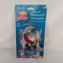 Disney&#39;s Snow White Bashful Illuminated Christmas Ornament Santa&#39;s Best 2001 New - £11.21 GBP