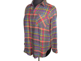 Torrid Women&#39;s Multi Plaid Lightweight Long Sleeve Flannel Shirt Plus 1X - $24.99