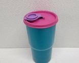 Tupperware Thirstquake Tumbler 30oz Teal Cup Purple Pink Flip Top Lid 2414 - $15.74