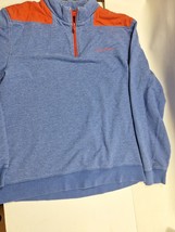 Vineyard Vines Sweater Mens Medium Red Blue Pullover 1/4 Zip Performance Preppy - £19.41 GBP