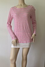 Banana Republic Long Sleeve Pink/White Striped Long Sleeves Top/Shirt (Size S) - £9.46 GBP