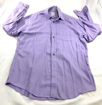 Brooks Brothers Purple Herringbone  Non-Iron Long Sleeve Button Up Shirt - $19.00