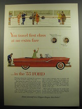 1955 Ford Convertible Ad - You travel first class at no extra fare - £14.72 GBP