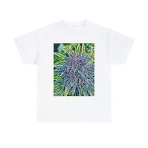 Cannabis Graphic Print Botany Art Crew Neck Short Sleeve Unisex Heavy Cotton Tee - £8.31 GBP+