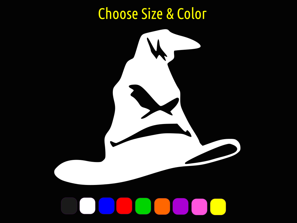 SORTING HAT Harry Potter Vinyl Window Decal Sticker CHOOSE SIZE COLOR