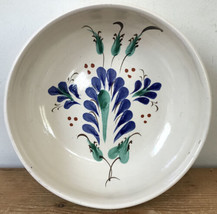 Vintage Russian Ceramic Floral Handpainted Serving Fruit Bowl Dish 9.25” - £47.68 GBP
