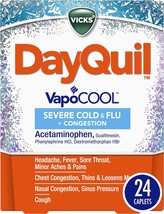 Vicks DayQuil VapoCOOL SEVERE Cold &amp; Flu + Congestion Medicine, Non-Drowsy Max S - £19.18 GBP