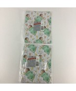 American Greetings Gift Wrap Sleeping Baby Shower Party Vintage New Seal... - $19.75