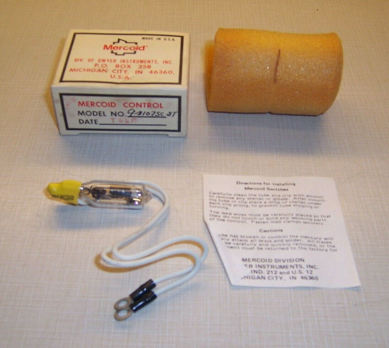 Mercoid Control model 9-8107SC-8T Switch, NOS #3 - $3.85
