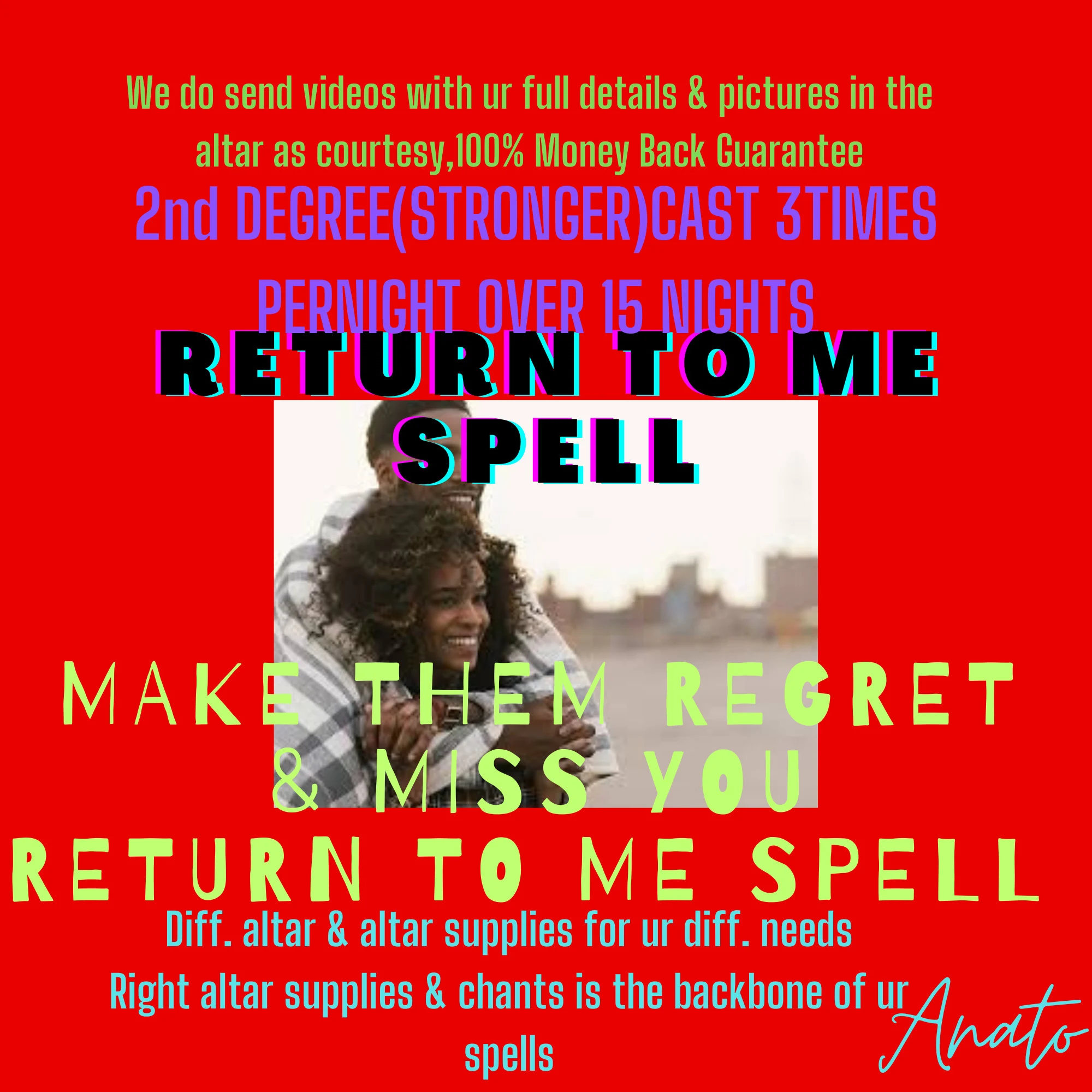 Contact Me Target Spell, Return Spell, Bring Ex Back Spell, Make him want me - $660.00