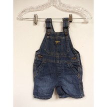 OshKosh B&#39;Gosh Vestbak Toddler Boys Denim Shorts Overalls Bibs Size 9 Months - £10.35 GBP