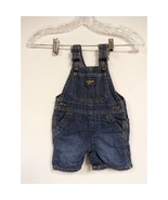 OshKosh B&#39;Gosh Vestbak Toddler Boys Denim Shorts Overalls Bibs Size 9 Mo... - £10.19 GBP