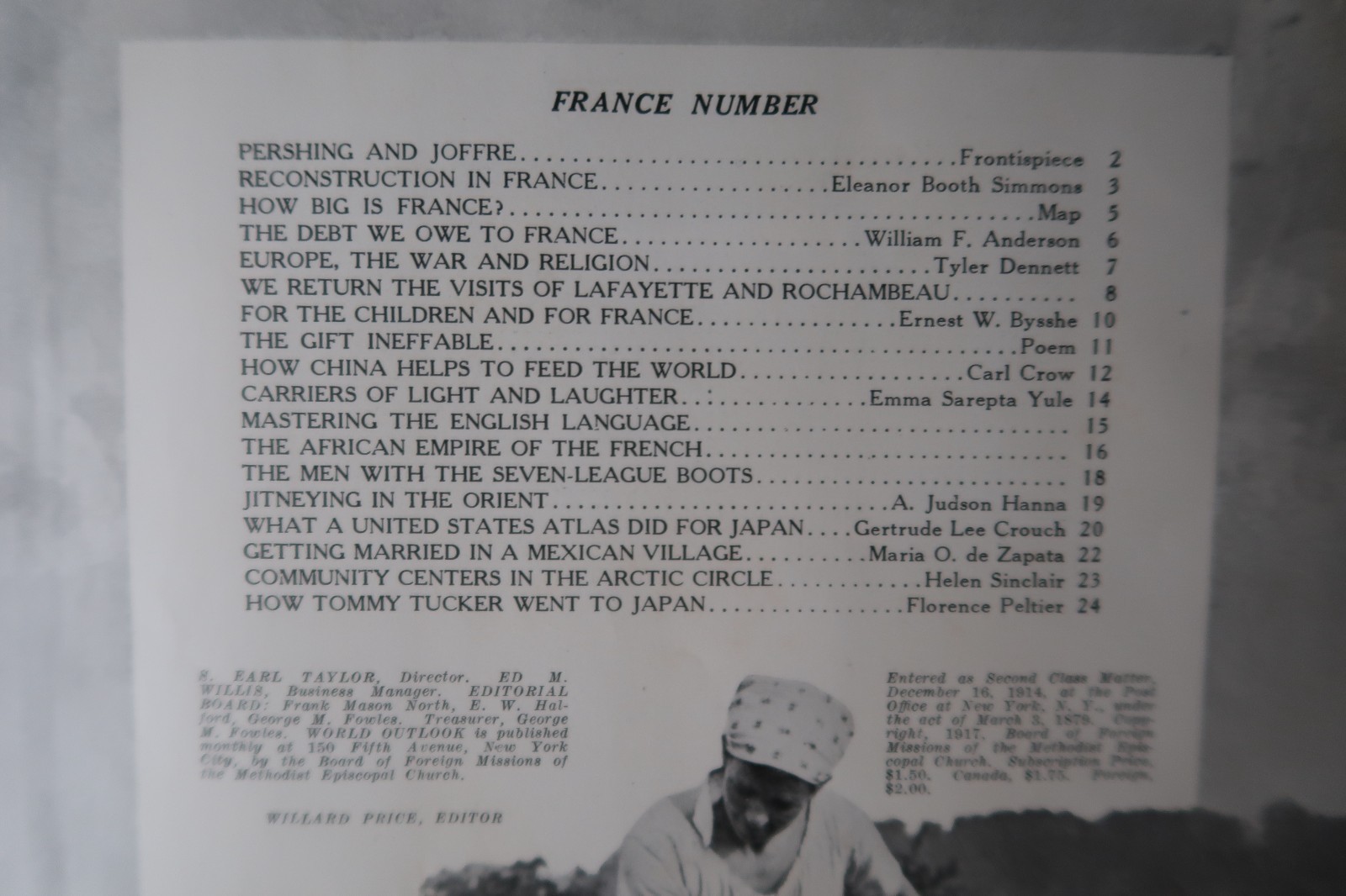 Antique World Outlook Nov. 1917 France Pershing Joffre Arctic Circle Item image 6