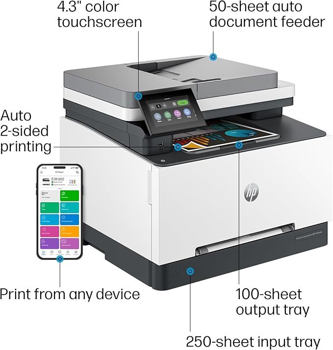 HP Color LaserJet Pro MFP 3301sdw Wireless All In One Laser Printer 499Q3F
