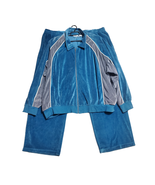 Irvine Park 4X Blue Velour Tracksuit Jacket Pants Large 90s Hip Hop Vtg. - £51.73 GBP