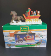 VTG Country Memories Horses &amp; Sleigh Porcelain Figurine Vintage 1993 w/ box - £9.47 GBP