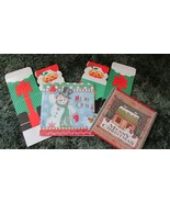 CHRISTMAS GIFT BOXES two 8x8x2.5 in - two 4.5x4x4 in (D) - £3.92 GBP