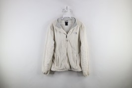 The North Face Womens Medium Distressed Spell Out Shag Fuzzy Fleece Jack... - $646.39 MXN