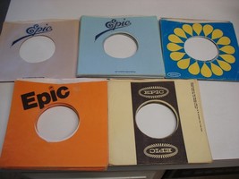 50 Vintage Epic 45 Record Sleeves ! - £40.49 GBP
