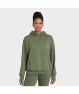 All In Motion Women&#39;s Fleece Hoodie SMALL Olive Green Thumb Holes New - $33.17 CAD