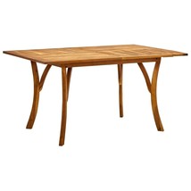  Wooden Table Natural wood Solid acacia wood Large Durable - $343.28 CAD