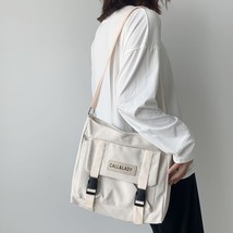 Japanese Simple Messenger Bag Korean Bag Student Nylon Waterproof Canvas Bag Cro - £18.43 GBP
