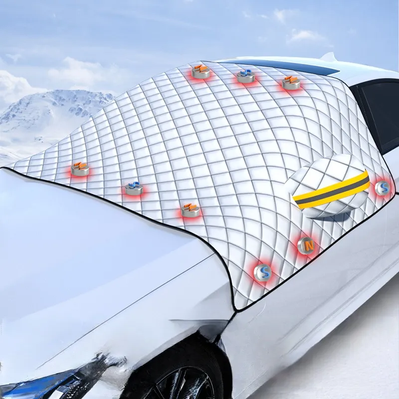 Car magnetic car snow shield front windshield sun shield thickened snow shield - £17.67 GBP+