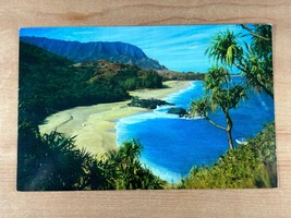 Vintage Postcard, Kauai, Hawaii - Lumahai Beach - Tropical Beach - £3.55 GBP