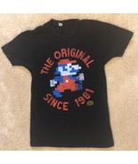 Super Mario Bros. Nintendo T-Shirt Men&#39;s Small Black Video Game Shirt - £7.10 GBP