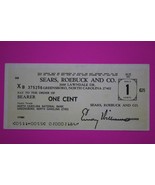 Sear Roebuck &amp; Company Check for 1 One Cent Guaranteed Authentic &amp; Genui... - $14.99