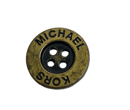 Michael Kors Gold tone distressed Metal 4 Hole Main Replacement button .80&quot; - £4.70 GBP