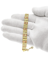 10k Yellow Rose Gold Flat Link Bracelet - $1,145.93 CAD