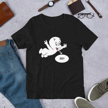Short-Sleeve Unisex The Friendly Ghost Funny Halloween T-Shirt - £17.40 GBP