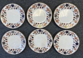 Antique 1887 Minton China England Flora Imari Pattern Salad Lunch Plates... - $93.50