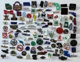 Pin Lot 100 Plastic Hat Lapel Pins Collection Collector Pinbacks - $50.00