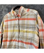 Rockies Shirt Womens Large Plaid Button Up Jeanswear Western Beach Cotta... - £8.51 GBP