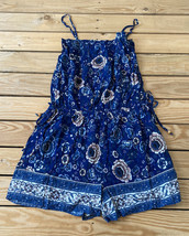 easel NWT women’s Sleeveless romper size S Blue Floral N4 - £9.40 GBP
