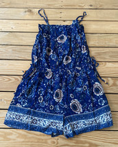 easel NWT women’s Sleeveless romper size S Blue Floral N4 - £8.93 GBP