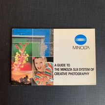 Minolta Guide SLR System Creative Photography Manual Booklet - $7.75