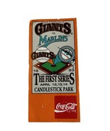 San Francisco Giants vs Marlins First Series Candlestick Park 1993 SGA N... - $13.72 CAD