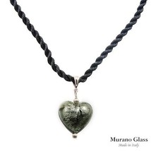 MURANO GLASS BRAND NEW MADE IN ITALY HEART NECKLACE - £39.95 GBP