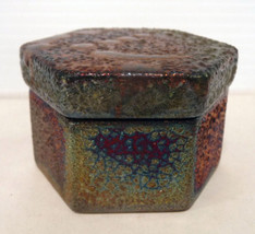 Raku Hexagon Box by Joyce Furney of The Clay Cellar (#1540) - £19.98 GBP