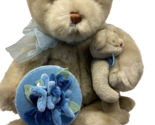 Gund Tan Medium Sized Teddy Bear with Baby Bear and Box 45907 17 Inch Vi... - £16.51 GBP