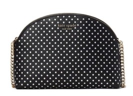 New Kate Spade Spencer Metallic Dot Double-Zip Dome Crossbody Black Multi - £59.98 GBP