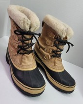 VTG SOREL Caribou Womens Winter Snow Work Mud Boots Lined Size 9 Made in Canada - £15.41 GBP