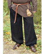 ⚔️ Medieval Pirate Pants – Authentic Canvas Trousers in Black ?‍☠️ - €42,61 EUR