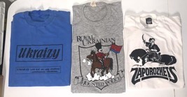 Ukraine Mens XL 2XL Lot Of 3 Vtg 1980s Single Stitch Shirts Ukraizy Zaporozhets - £36.80 GBP